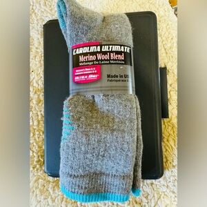 NWT  2 pk Carolina Hosiery Wool Blend Boot Socks